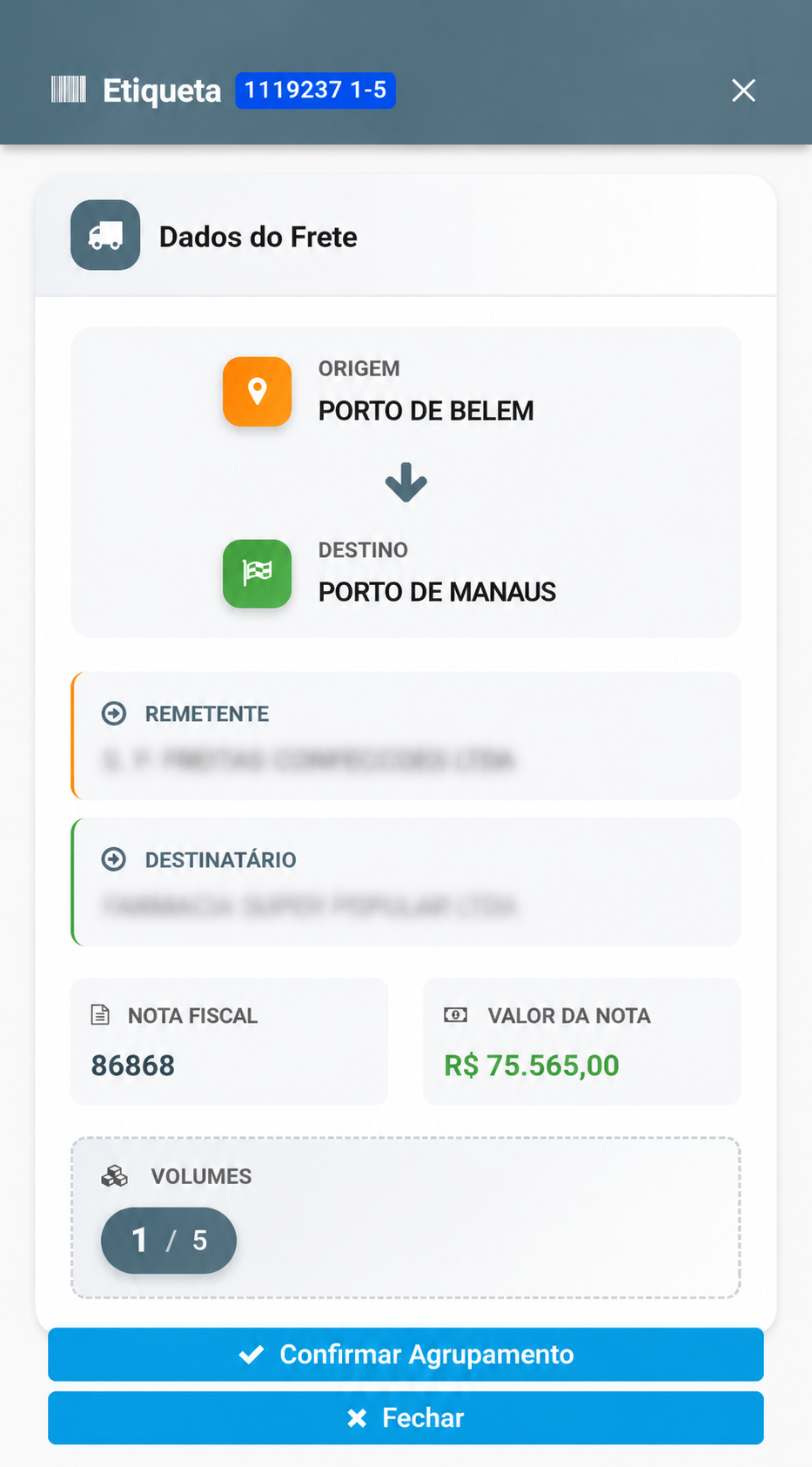 Tela mobile de etiqueta do agrupamento